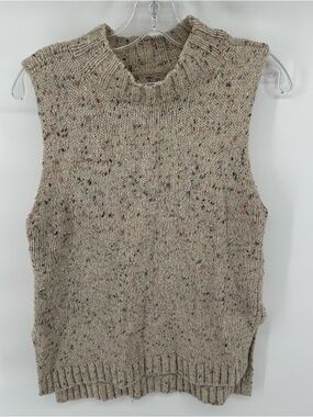 Abercrombie & Fitch Wool Silk Sleeveless Layering Lagenlook Sweater Academia L